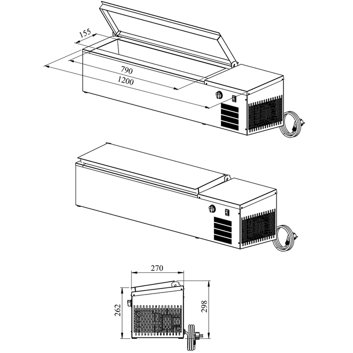 Kylränna PZA 1200 | GN 1/6-150 (2)